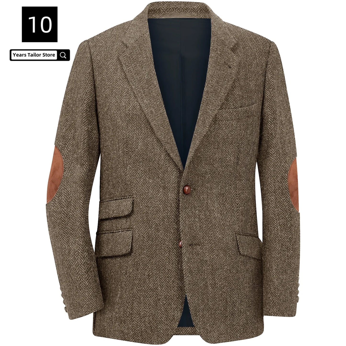 Men's Blazer Herringbone Single Breasted Casual Elegant Man Suit Jackets Coat Men's Stage Clothing Clothing-for-men Male Clothes.