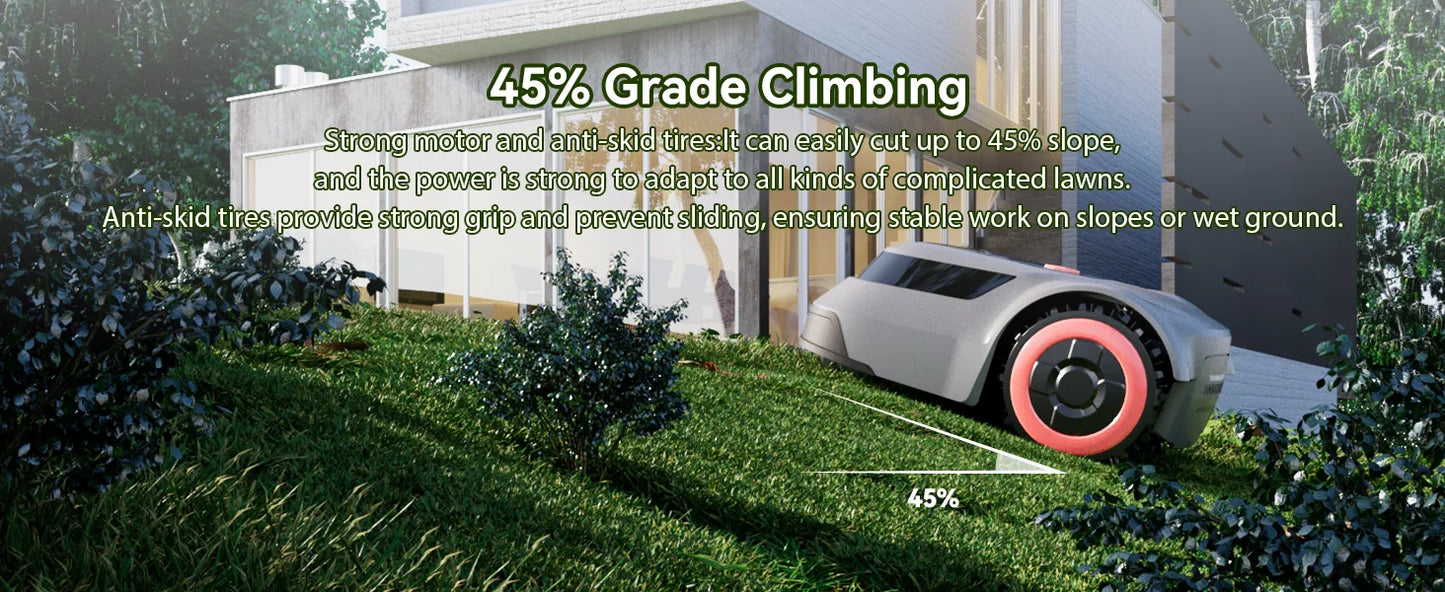 【Code:DEBS55】C-TOF Roboter-Rasenmäher Redkey MGC800 Rasenmäher-Roboter, Kabelbrucherkennung, Kletterkapazität, 45 % App-Steuerung, Mähroboter