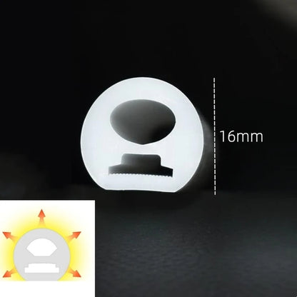 Recessed Black Silicone Tube LED Neon Light Flexible Rope Channel Diffuser WS2811 WS2812B Outdoor Waterproof Ribbon Strip Lights