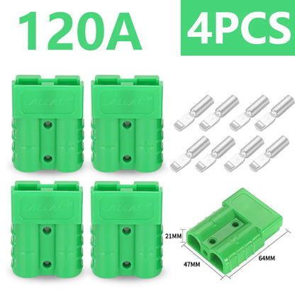 4Pcs Anderson Plug 50A/120A Anderson Connector Power 2 Pin Battery Charging Plug Connector