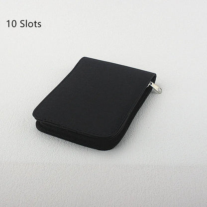 10/24/48 Slots Fountain Pen Case Pencil Case Pouch Bag Canvas Case Black, Gray