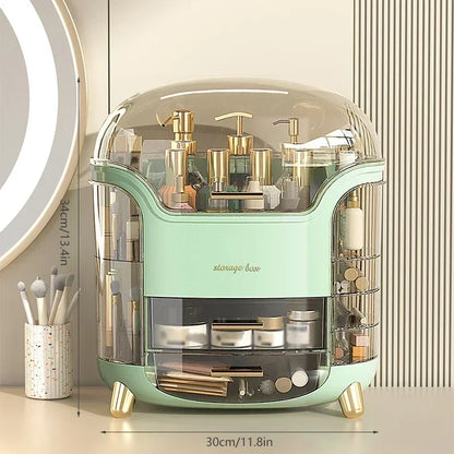 Desktop Makeup Organizer Transparent Jewelry Cosmetic Storage Box Dustproof Large Capacity Makeup Container Jewelry Lipstick Box