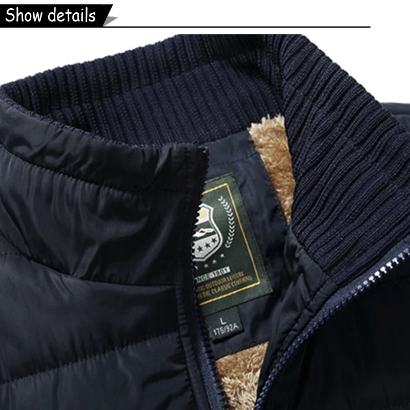 2024 Men Winter Sleeveless Casual Warm Stand Collar Vest Men Autumn Solid Color Outdoors Windproof Fashion Style Vest Male Coat.