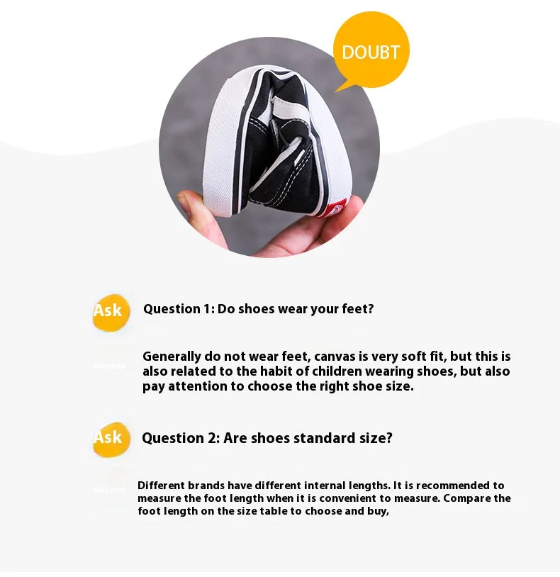 Children's Canvas Shoes Boys Board Shoes New Net Red Low Gang Middle and Large Children Baby Girls Board Shoes Parent-Child Shoe.