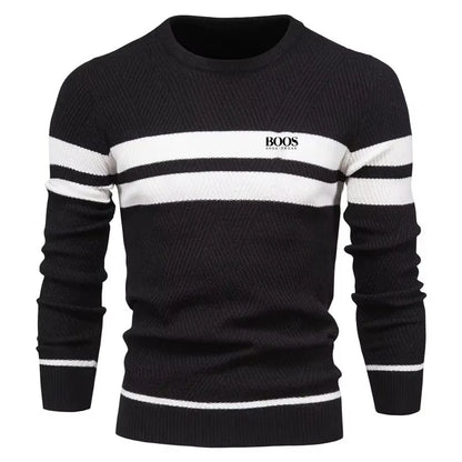 New Autumn Pullover Men's Sweater O-neck Patchwork Long Sleeve Warm Slim Sweaters Men Casual Fashion Sweater Men Clothing.