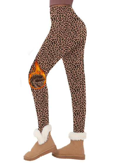 Womens Thermal Fleece Lined High Waisted Leggings. Workout Winter Warm Thick Tights Soft Yoga Pants.