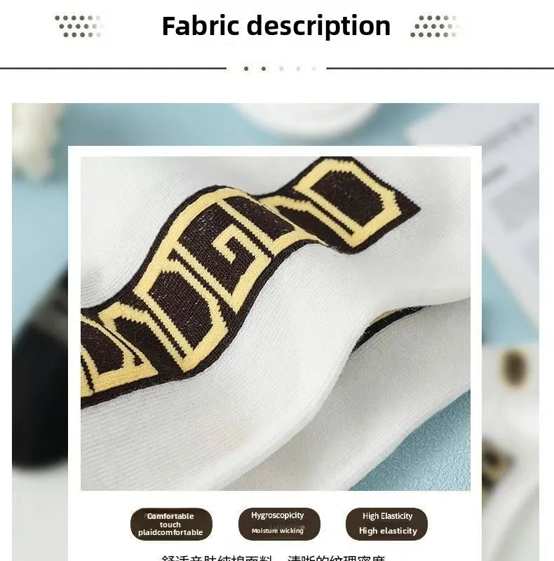 5/10/20 Pairs Mens Socks Short Breathable Luxury Socks Designer Brand Low-Cut Fashion Trendy Socks Geometric Pattern.