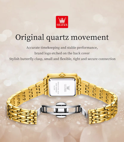 OLEVS 9995 Women's Watch Luxury Elegant Quartz Ladies Wristwatch Top Brand Waterproof Luminous Date Original Watch For Women.