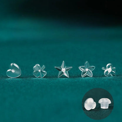 2/100Pcs Mini Resin Ear Studs for Women Anti-allergy Prevent Allergy Transparent Girls Invisible Cute Earring Piercing Jewelry.