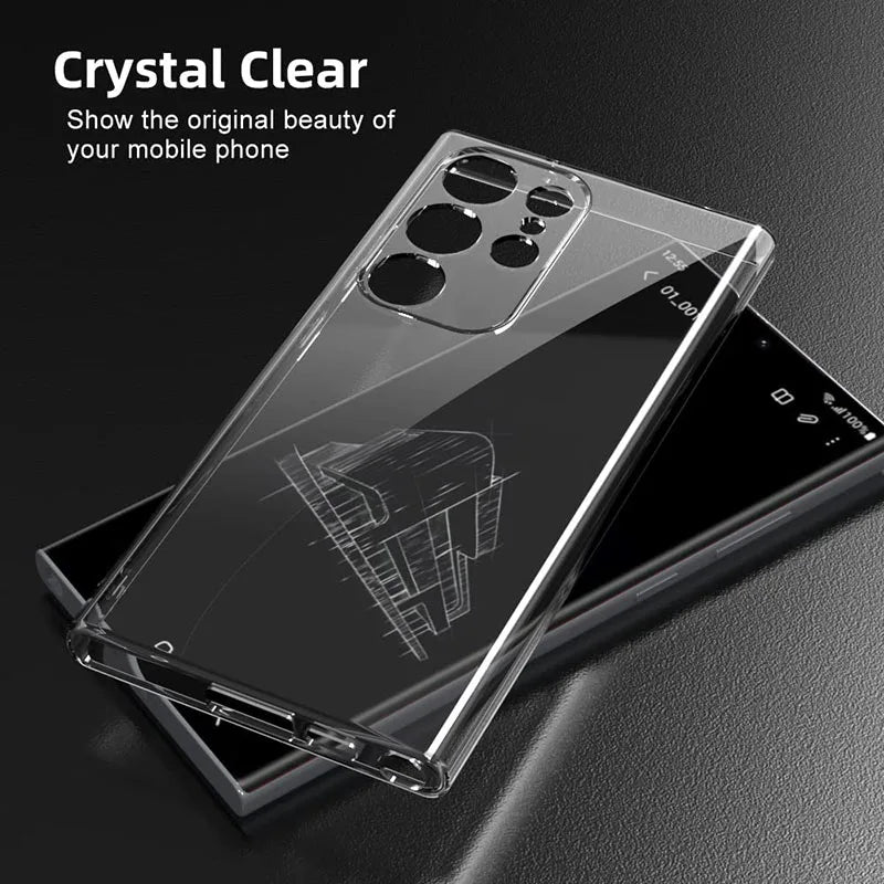 Soft Silicone Clear Phone Case For Samsung A53 A13 A52 A12 A54 A16 A55 A52S S25 S24 S22 S21 S23 Ultra S20 FE Galaxy Note 20Ultra.