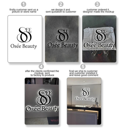 Custom Acrylic Business Sign LED Round Business Neon Lights Logo Sign Plaque Neon Circle Name 3D Company Shop Wall Art.