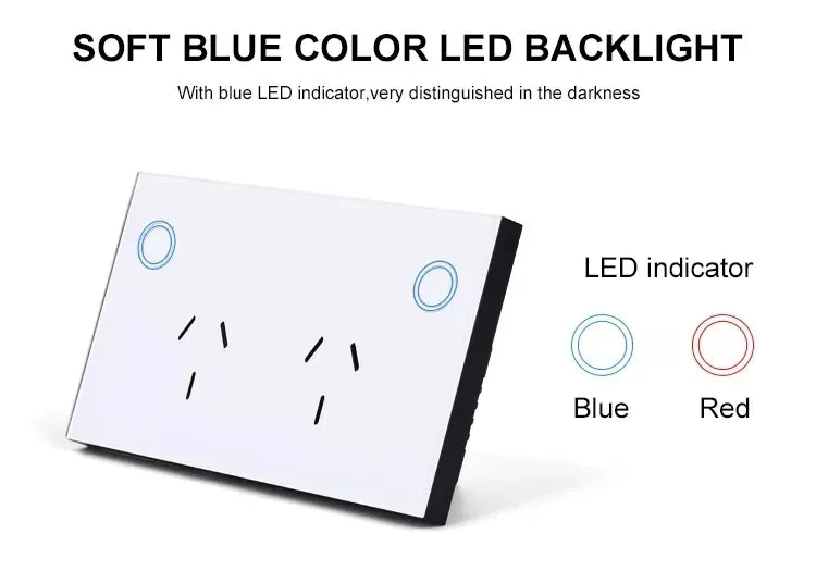 Melery Wifi Smart Tuya Steckdose AU Elektrische Stecker Steckdose Touch Sensor Schalter Drahtlose Fernbedienung von Alexa Google Hause.