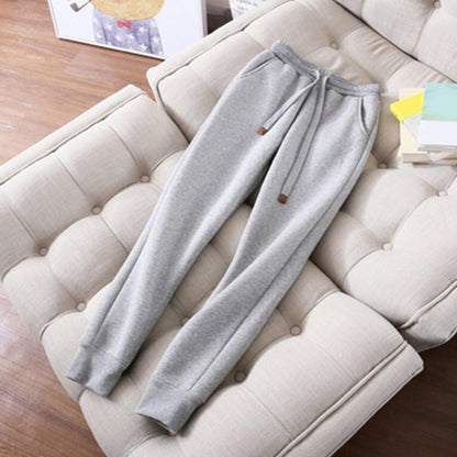 Women's Sweatshirt Pants Suit Autumn and Winter Warm Long-sleeved Fleece Thick Hoodie Coat Jogger Pants Sportswear Two-piece Set.