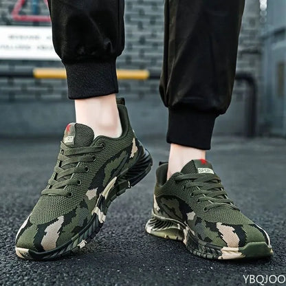Mesh Camouflage Sportschuhe Herren Langlebige Freizeitschuhe Herren Anti Slip Tennis Outdoor Wandern Leichte Flache Schuhe Sneakers.