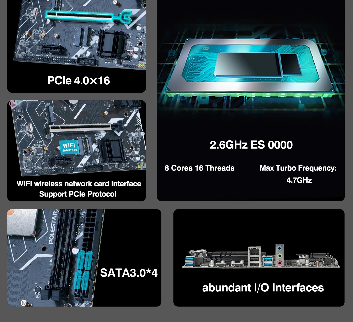 DIY Gaming Computer Motherboard with Onboard 11th Kit IntelCore CPU 0000 ES 2.6GHz (Refer to Kit i9 1198** i9 11900) DDR4.