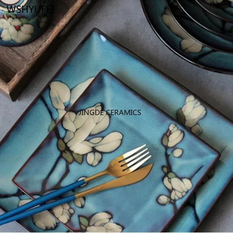 Ceramic Dinner Plate Service Dish Cake Dish Western Steak Steak Disc Salad Bowl Kitchen Board Wedding Kitchen Supplies Beautiful.