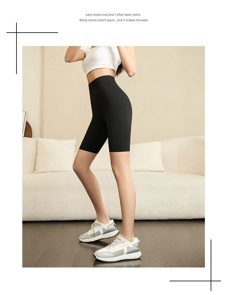 BIVIGAOS Summer Shark Biker Shorts Women High Waist Knee Short Leggings Bodybuilding Sexy Shorts Running Sports Cycling Shorts.