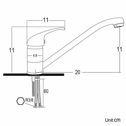 Faucets Kitchen Standing Faucet Bathroom Faucet Single Handle Basin Taps Hot & Cold Water Tap Chrome Plated Sink Faucets