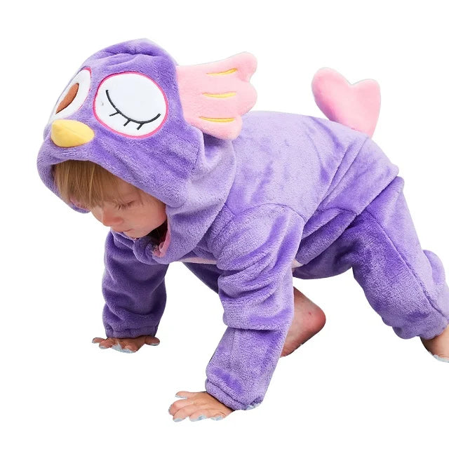 MICHLEY Winter Baby Strampler Mit Kapuze Flanell Cosplay Kleinkind Infant Kleidung Insgesamt Bodys Overall Kostüm Für Kinder Mädchen Junge.