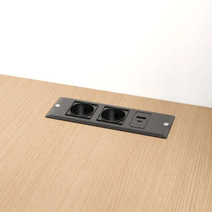 Klappbarer Schreibtisch mit 2-in-1-Bücherregal und klappbarem Schreibtisch mit Steckdose und USB-Anschluss, höhenverstellbare Regale, kippsicherer Schutz