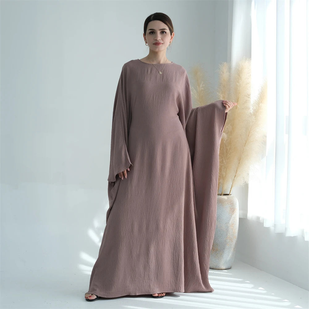 Ramadan Eid Cotton Linen Abaya Turkey Islam Muslim Maxi Dress Prayer Clothes Women Kaftan Kebaya Caftan Robe Femme Musulmane
