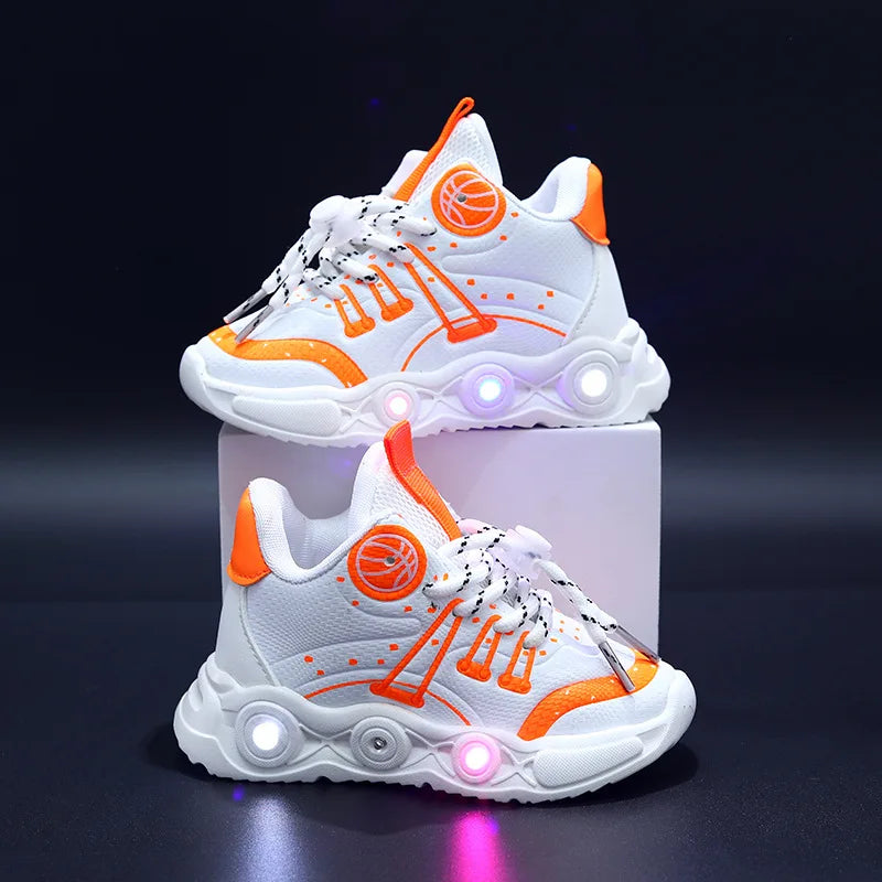 Hot Sales Lovely Fashion Kids Sneakers Cute Classic LED Lighted Baby Girls Boys Sneakers Glowing Children Shoes Toddlers