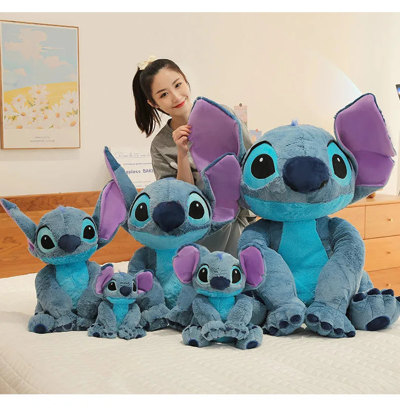 Disney Stitch Angel Stuffed Plush Toy Kawaii Lilo & Stitch Cartoon Plush Doll Stress Relief Pillow Comforting Toy for kids Gifts.