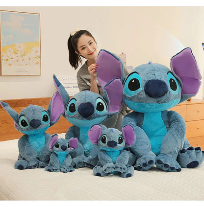 Disney Stitch Angel Stuffed Plush Toy Kawaii Lilo & Stitch Cartoon Plush Doll Stress Relief Pillow Comforting Toy for kids Gifts.