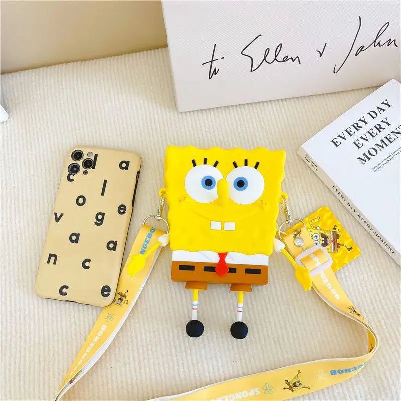 New Original cartoon SpongeBob SquarePants Kids Shoulder Bags Girl and Boys Cute gift Bag.