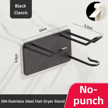 304 Edelstahl Haartrockner Rack hochwertige Bad Haartrockner Halter Wand selbst klebend ohne Stanzen wb8451