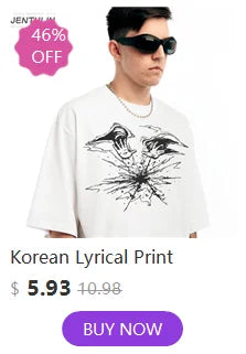 Y2K T-shirt Short Kpop Street Fashion Print Unisex Short Sleeve Tops Casual Loose Drawstring Shorts Pant Women Men Clothing Tees.