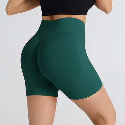 Seamless Workout Shorts Women High Waisted Hip Lifting Yoga Shorts for Women Quick Drying and Breathable Stretchy Cycling Shorts.