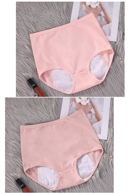 3pcs Girl Menstrual Panties Women's Physiological Briefs Ladies Period Leak Proof Panty High Waist Cotton Underwear.