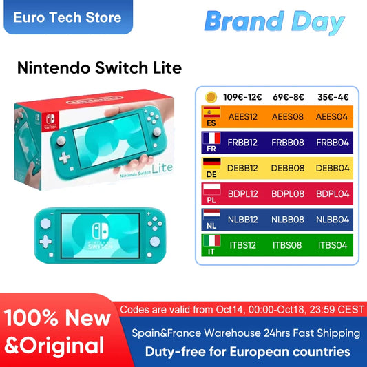 Consolas Nintendo Switch Lite - 32GB Batería 3570mah 5.5'' Compact and lightweight Built-in controllers Compatible games.