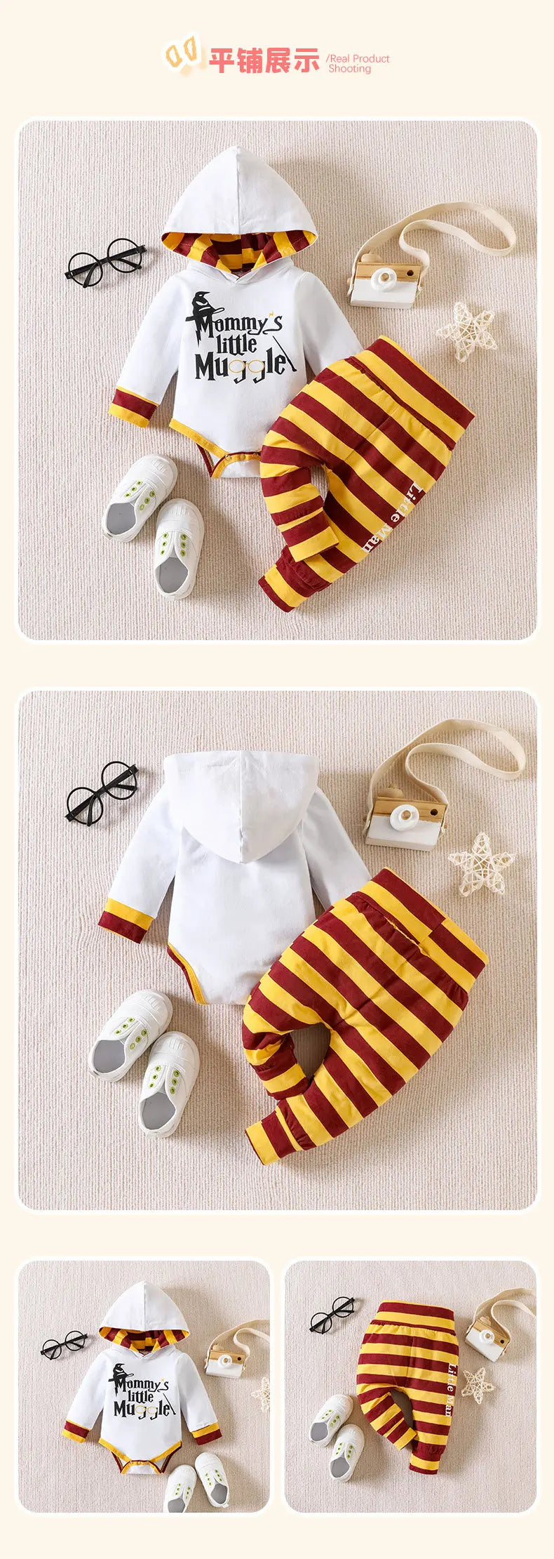 Ins Frühling Herbst 2025 Baby Jungen 2PCS Kleidung Set Baumwolle Mit Kapuze Brief Langarm Strampler Gestreiften Hosen Anzug Infant jungen Outfit.