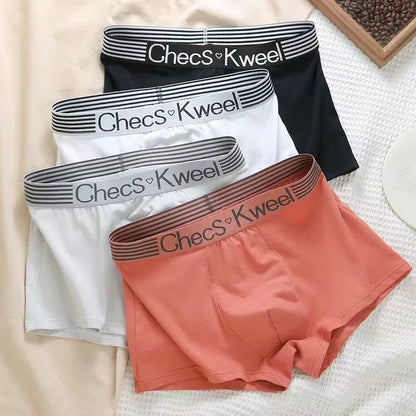 4Pcs Boxer Shorts männer Unterwäsche Sexy Höschen Baumwolle Boxer Gestreiften Unterhose Männlichen Shorts U Konvexen Dessous Plus Größe 2XL-6XL