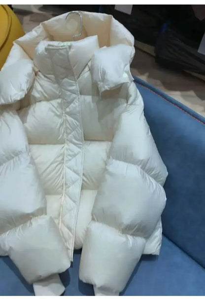 2023 neue Winter Puffer Jacke Frauen Mode Mit Kapuze Unten Baumwolle Mantel Weibliche Lose Beiläufige Warme Parkas Oberbekleidung.