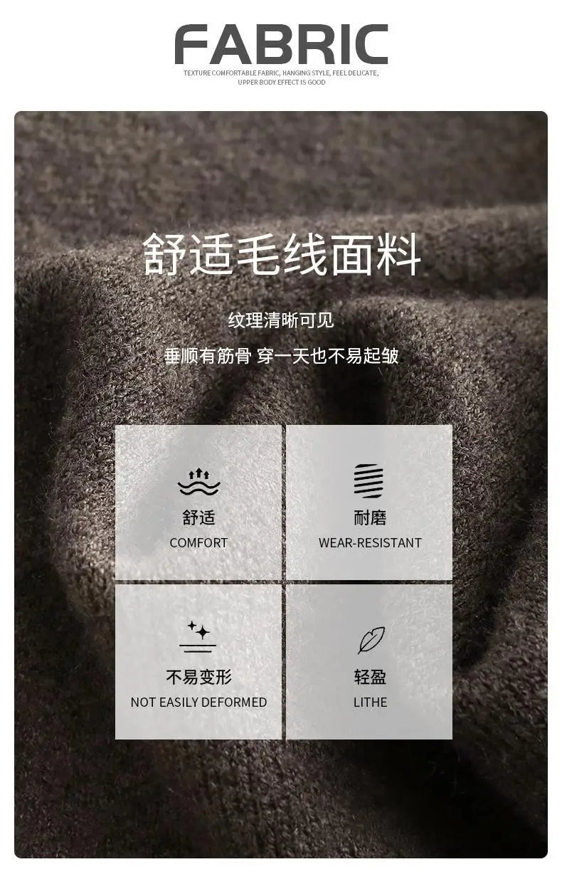 Temperament Autumn Winter New Skirts Women Solid High Waist Pleated Fashion Office Lady A-line Mid-length Knitting Pleated Skirt.