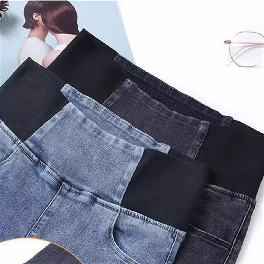 Pencil Jeans Women Spring Fall High Waist Skinny Denim Pants New Korean Casual Stretch Vaqueros Vintage Leggings Kot Pantolon.
