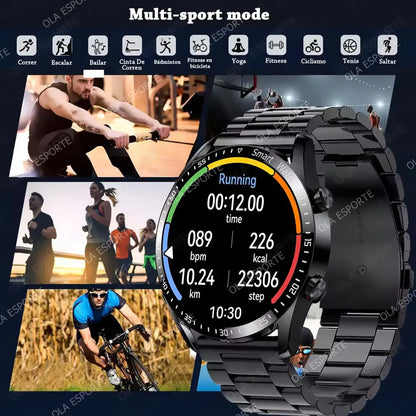 2025 NEW Smart Watch Women Men AMOLED Screen Bluetooth Call Full Touch Screen Weather Call Sports Smart Bracelet 5ATM Waterproof.