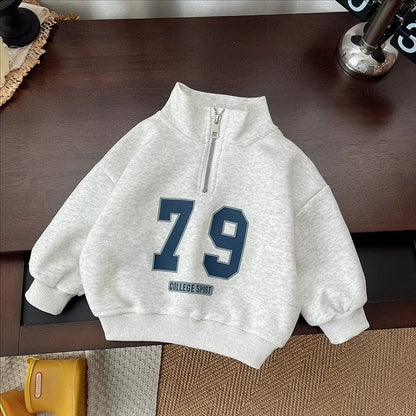 Baby Boy Sets Children's Clothes Suit Autumn Long-Sleeved Sweater Sweatpants 2Pcs New Kids Collar Half-Zip Fashion Outfits.