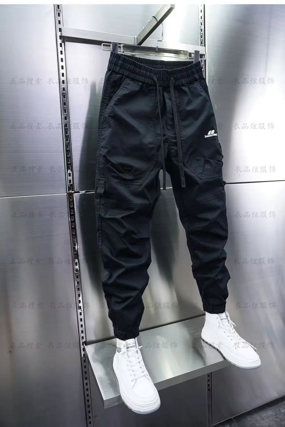 Multi-Pocket Cargo Hosen Einfarbig Casual Harem Bleistift Hosen Outdoor Jogging Jogginghose Luxus Marke männer Kleidung.