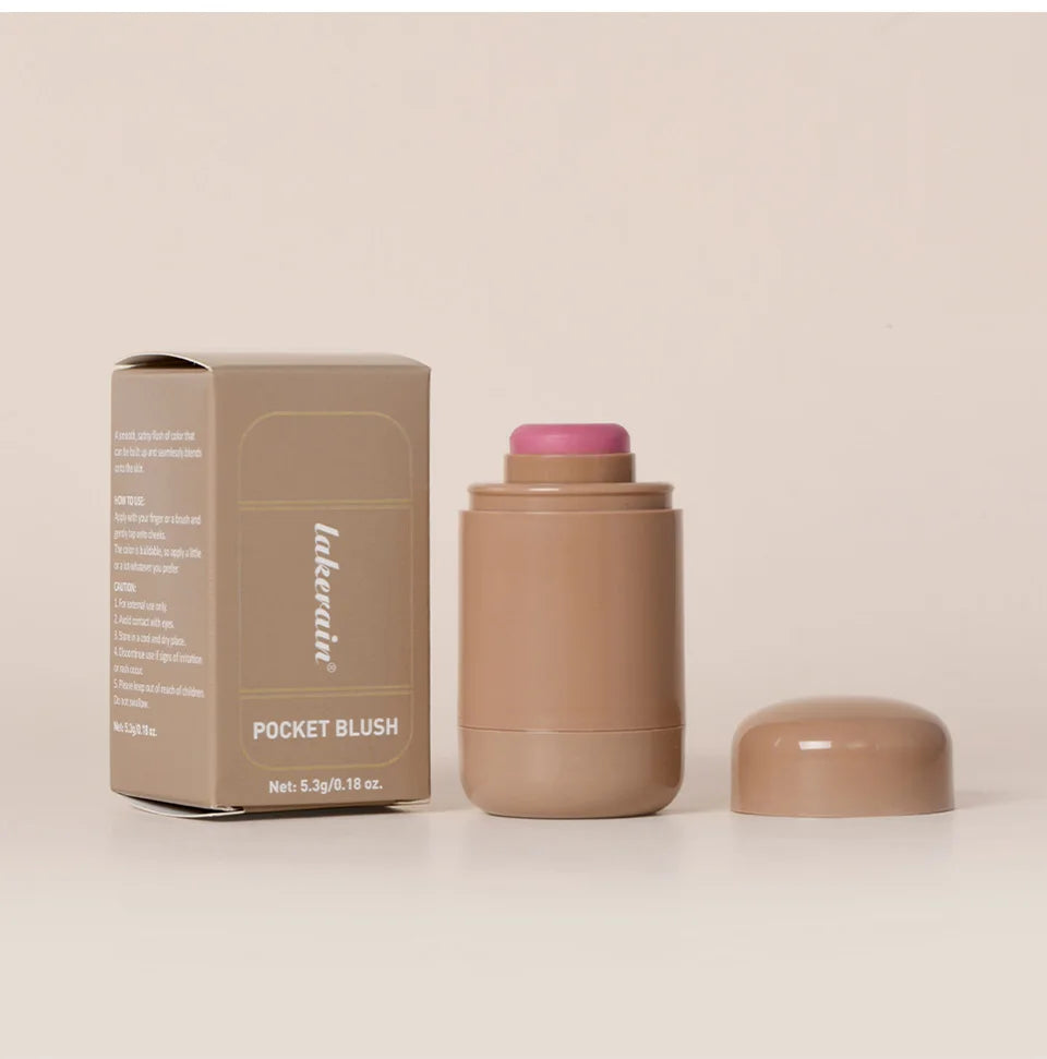 Magic Blush Stick 3-in-1 Cheek Lip Tinted Moistured Blush Stick Silky Brighten Blush Cream Blusher Cosmetics Tubes Matte Contour.