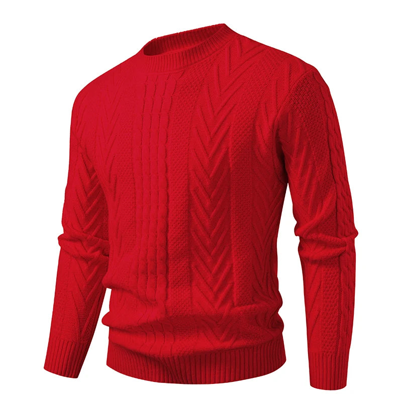 Autumn Winter Men's Fashion Knit Sweater Unisex O-Neck Knitted Pullovers Youthful Vitality Slim Fit Korean Style Casual Sweaters.