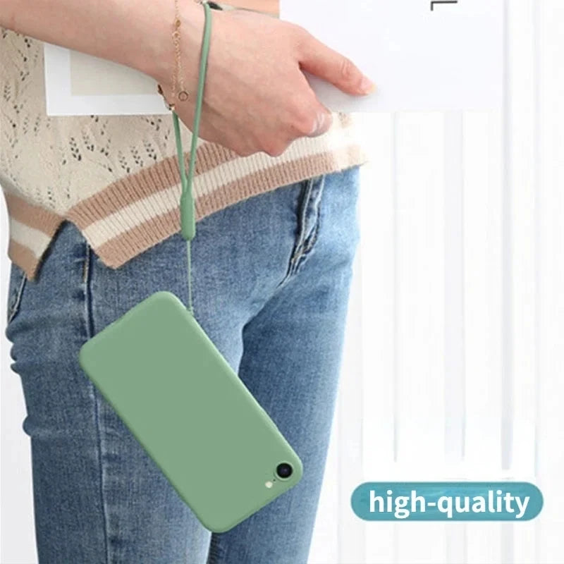 Silicone Wrist Straps Mobile Phone Strap Charms Cute Lanyards for Iphone Strap Camera Keys Cord Lanyard Key Chains Hanging Rope.