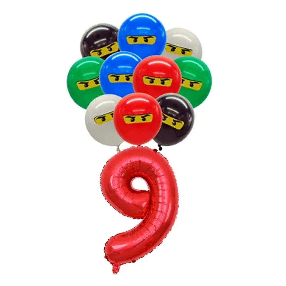 Neue Ninja Geburtstag Dekoration Supplie Ballon Geschirr Cartoon Banner Hintergrund Kuchen Dekoration Party Supplie Baby Dusche geschenk