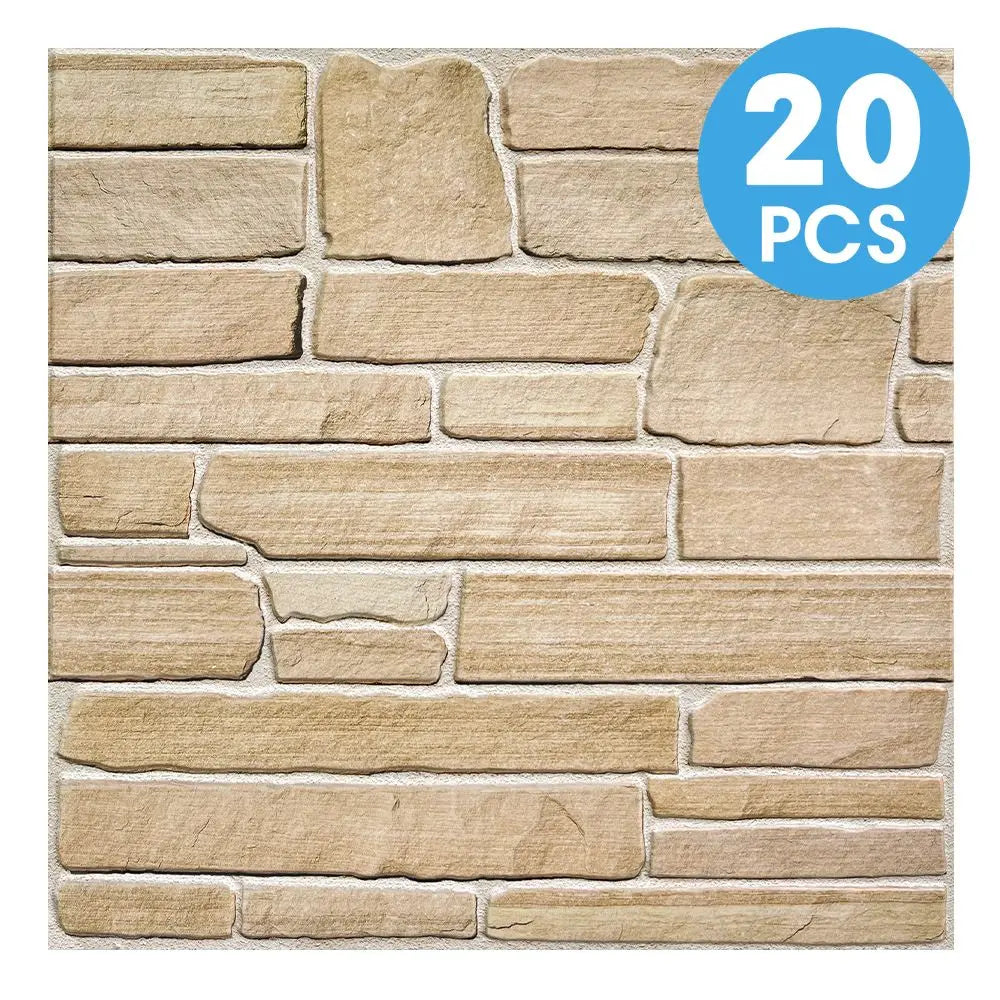 10/20Pcs 3D Faux Stone Wall Panels, Self-adhesive Panels, Kitchen Backsplash, Farmhouse Wall Decor, 30cm x 30cm