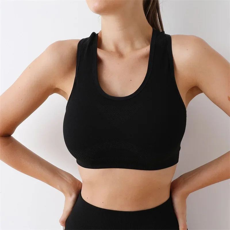Women Sports Bra Top Push Up Fitness Yoga Bra Underwear Sport Tops For Women Breathable Running Vest Gym Wear.