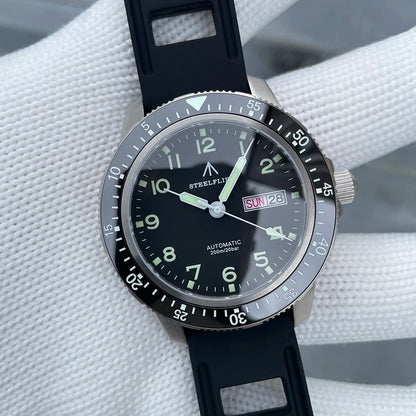 STEELFLIER Official SF787 Dive Luxury Wristwatches Double Calendar NH36 Movement Super Luminous 200M Waterproof Mechanical Watch