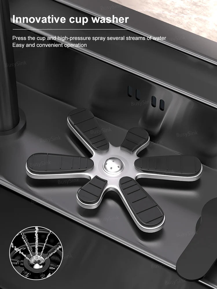 Water Catalyst Cup Cleaning Sink Hidden Single Slot Mini Bar Sink Wash Basin With Cover Plate For Kitchen